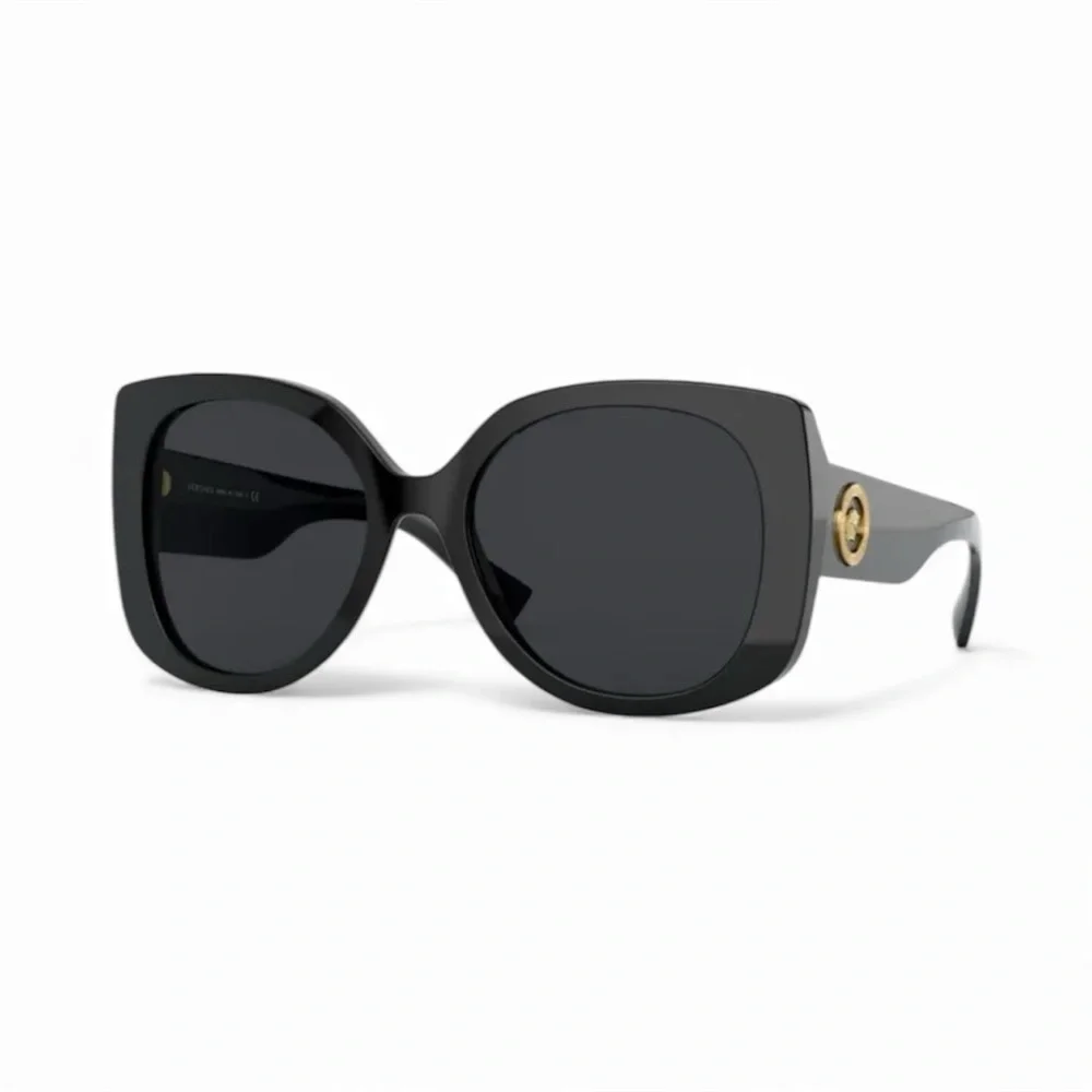 Versace Sunglasses w/COA Black & Gold Frames New